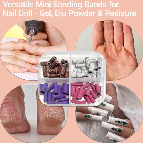 Poliman Mini Nail Drill Sanding Bands Kit with 3.1mm Mandrel