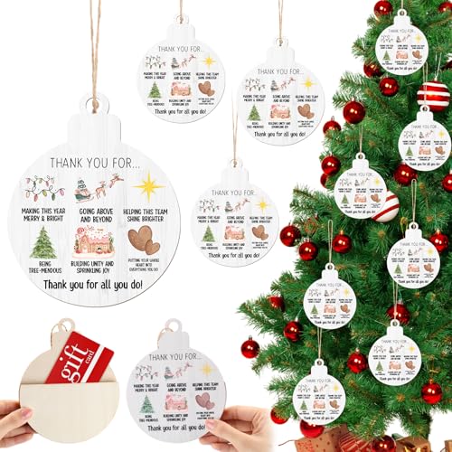 20 Pcs Christmas Card Holder Ornaments for Office & Employee Gifts
