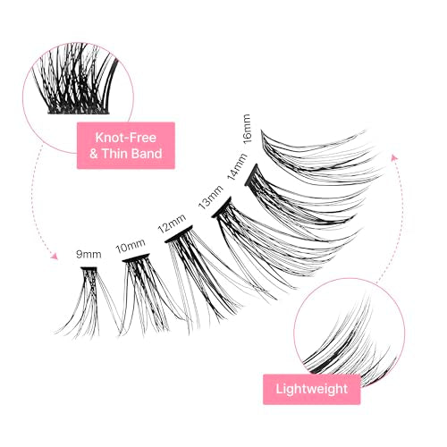 VieVie DIY Lash Clusters 120pcs Mixed 30D Individual Eyelashes 9-16mm