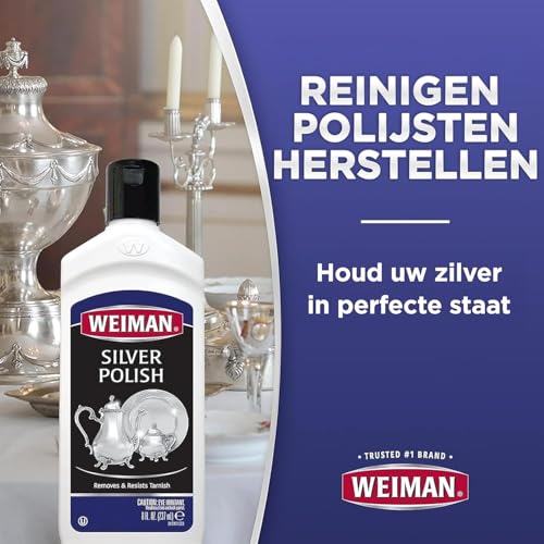 Weiman Silver Polish & Cleaner 3-in-1 - Anti-Tarnish Formula, Pack of 6