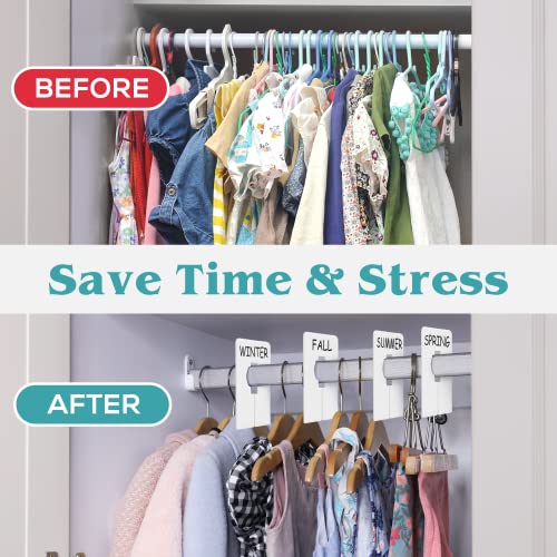 30 Slim Closet Dividers for Clothes - Customizable Size Organizers