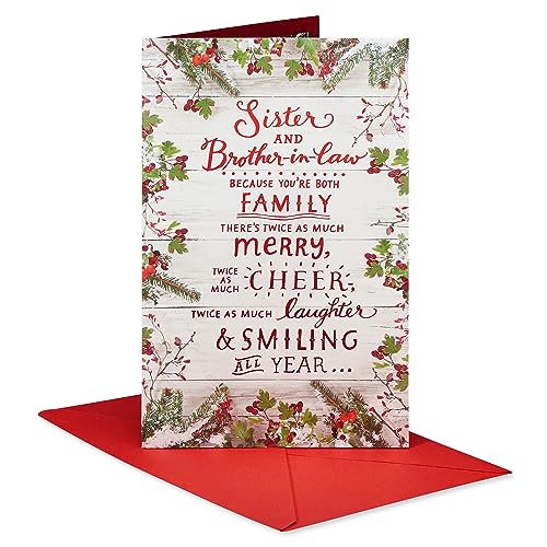 American Greetings Christmas Card for Sister and Brother-in-Law