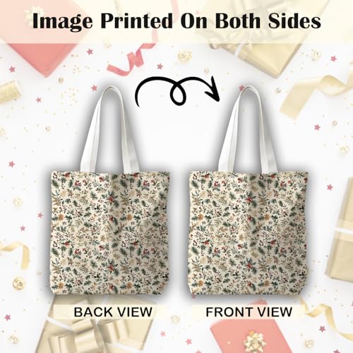 JINYO Preppy Canvas Tote Bag - Reusable Inspirational Shopper