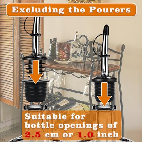 12 Pack Liquor Pour Spout Adapters for Large Neck Bottles