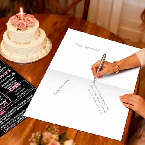 24th Anniversary Jumbo Musical Card for Wife - Black & Gold