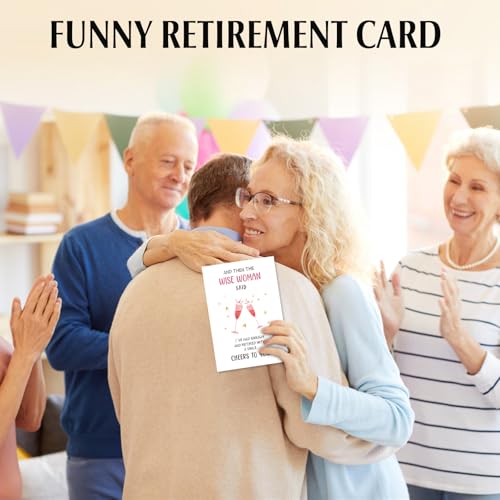 Funny Retirement Card for Women - Pink Champagne Design