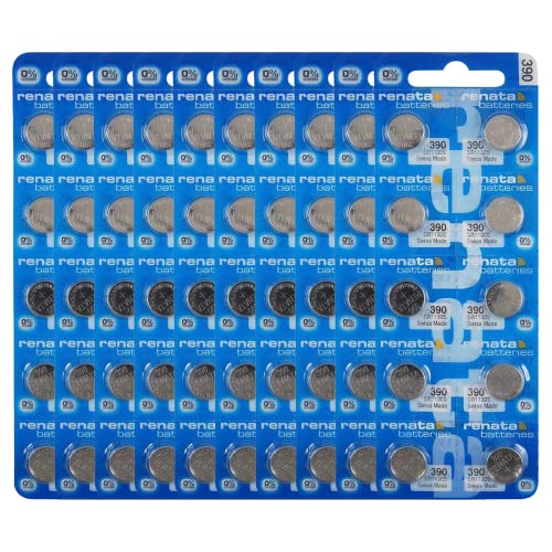 Renata 390 SR1130SW Silver Oxide Watch Batteries - 100 Count