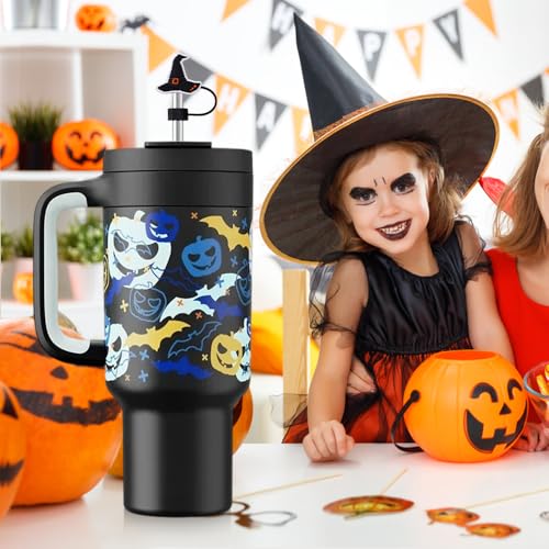 8PCS Halloween Silicone Straw Covers for Stanley Tumblers 10mm