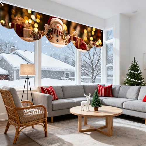 Nuxovilar Snowman Warm Lights Wave Banner - 19.68x78.74 inches