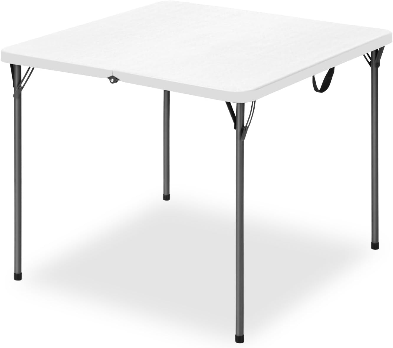 Regine Switzerland 34" Square Folding Table - Heavy-Duty, 330lbs Capacity, Portable for Indoor/Outdoor Use, White