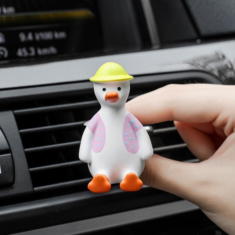 Cute Duck Car Ornament Auto Rear View Mirror Hanging Decoration