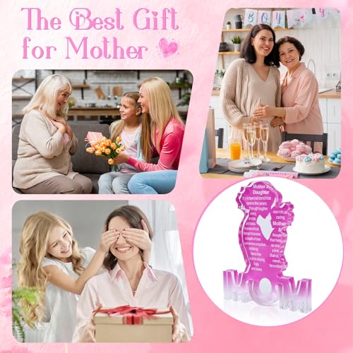 Acrylic Mom Plaque Gift from Daughter - Birthday and Mothers Day Decor