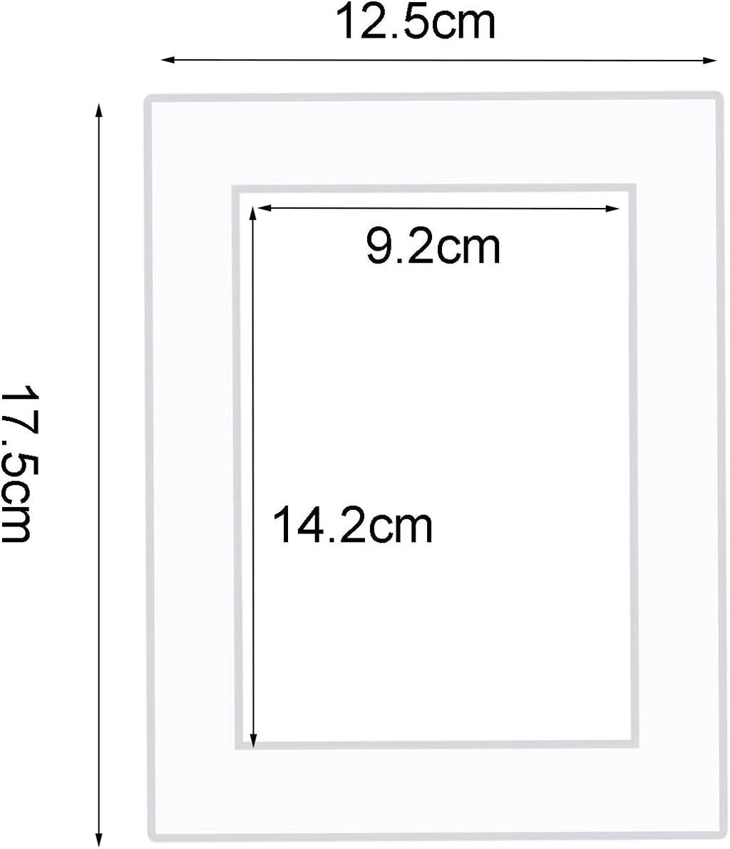 Prudiut 15-Pack 5x7 White Picture Mats - Bevel Cut Frame Mats for 4x6 Photos & Art Display