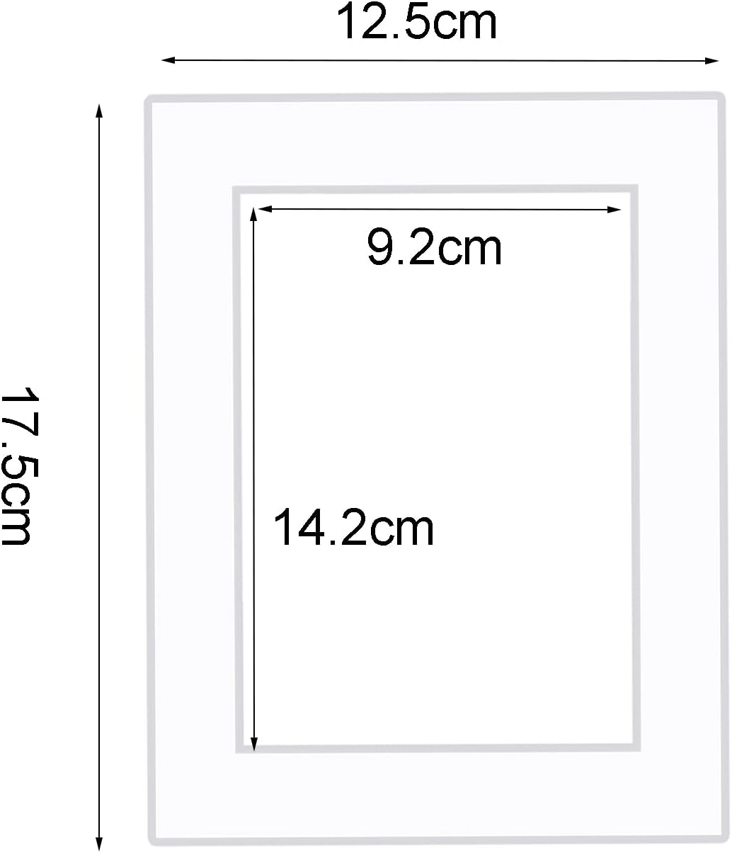 Prudiut 15-Pack 5x7 White Picture Mats - Bevel Cut Frame Mats for 4x6 Photos & Art Display