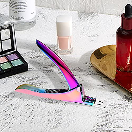 SUMAJU Professional Acrylic False Nail Clipper Rainbow Stainless Steel