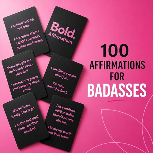 Badass Affirmation Cards for Women - 100 Motivational Cards