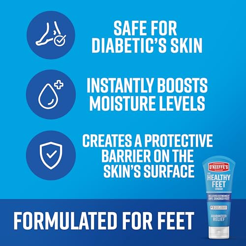 O'Keeffe's Healthy Feet Cream 7 oz Tube, 2-Pack for Cracked Feet