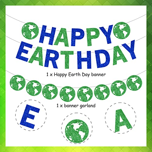 Happy Earth Day Decorations - Banner & Garland Set for Eco-Friendly Events