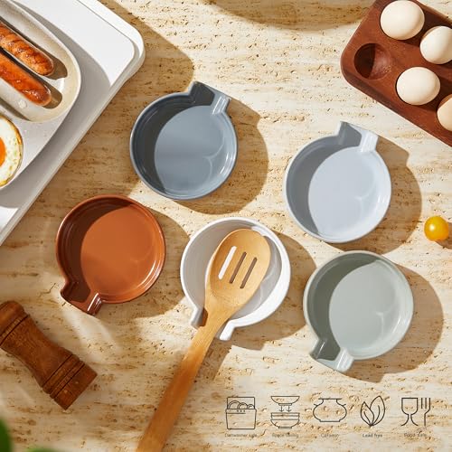 GIROFLIER Ceramic Spoon Rest - Heat-Resistant Utensil Holder