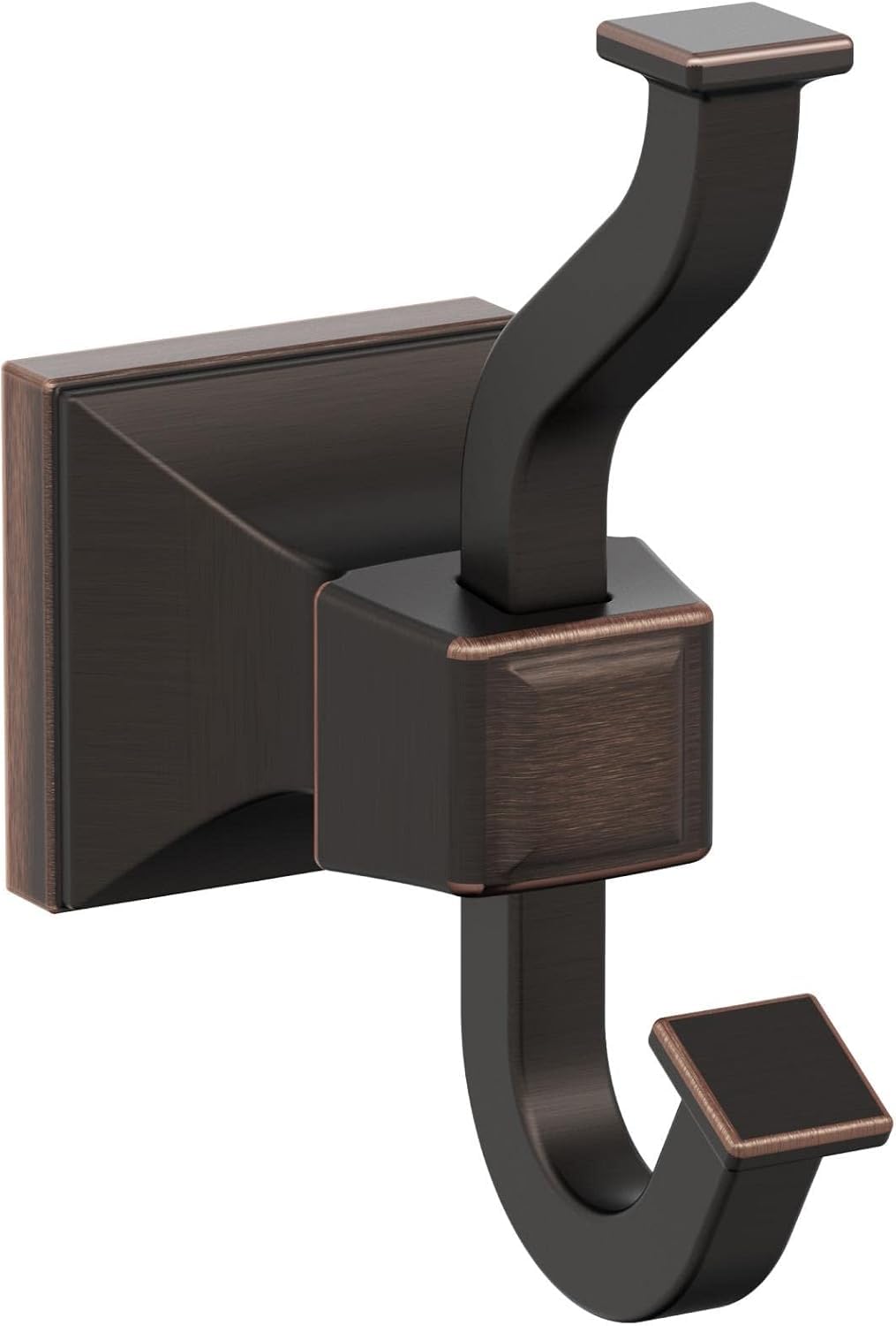 Amerock BH36020ORB | Oil Rubbed Bronze Single Robe Hook | 4-1/4 inch (108 mm) Length Towel Holder | Mulholland | Towel Hook for Bathroom | Bathroom Hardware | Bath Accessories