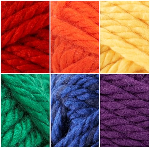 Lion Brand Hometown Super Bulky Yarn - 18 Skeins Rainbow Pack