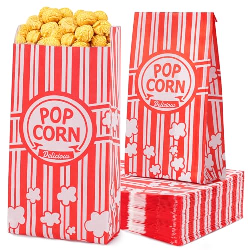 120 Pack 1oz Paper Popcorn Bags for Movie Nights & Snacks