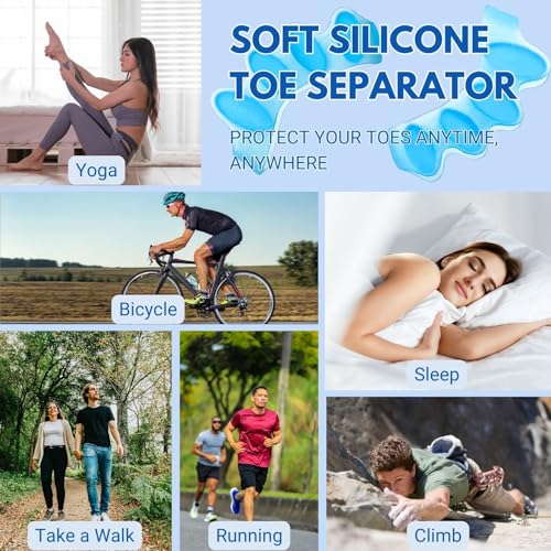 Shimsol Soft Silicone Toe Spacers for Bunion Relief and Pedicure