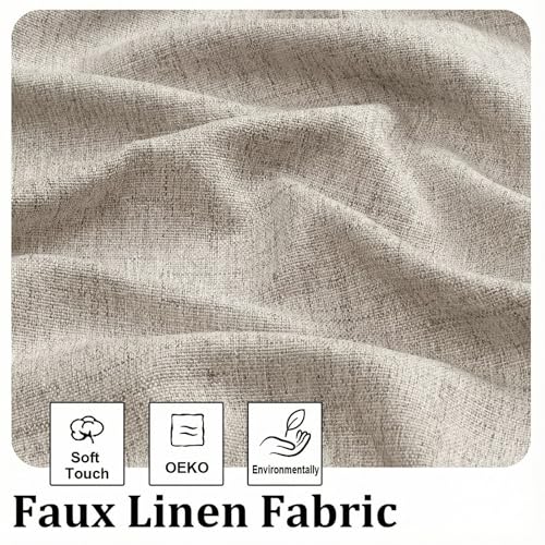 LIVEKID Faux Linen Light Filtering Short Valance Curtain - 52"x14"