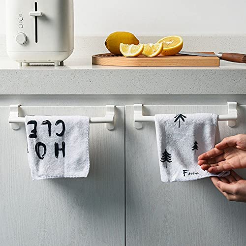 Kopida Over-the-Cabinet Towel Bar Rack, 2 Pack, White Plastic Kitchen Holder