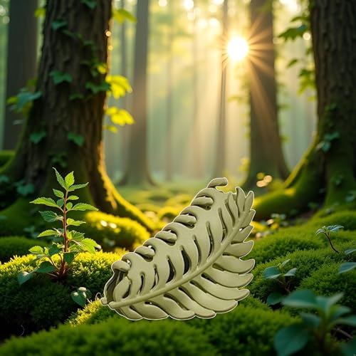 Green Leaf Hair Claw Clip 3.5 Inch Non Slip Jaw Clip for Thick Hair