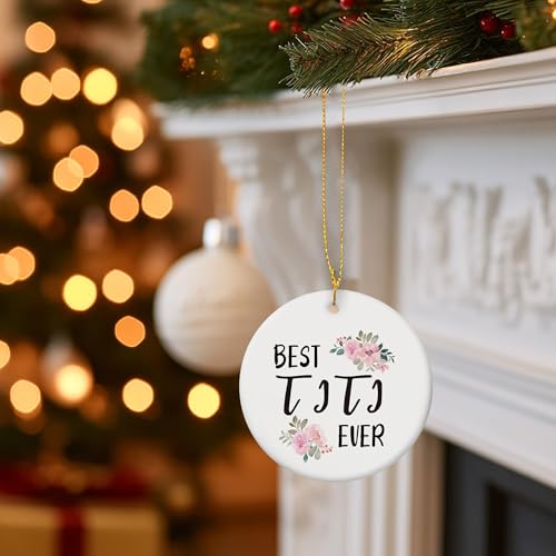 Best Titi Ever Ceramic Ornament - Ideal Gift for Mom & Grandma