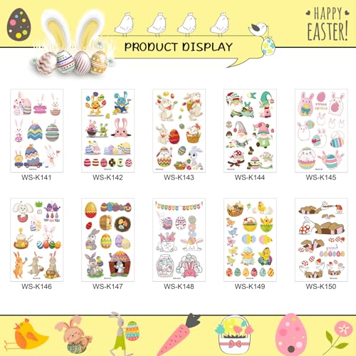 Easter Temporary Tattoos - 150+ Waterproof Designs for Party Favors