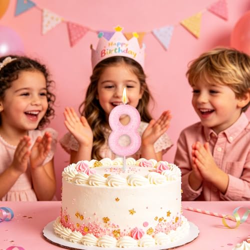 Pink Number 15 Birthday Candle - Perfect for 15th Birthday Party