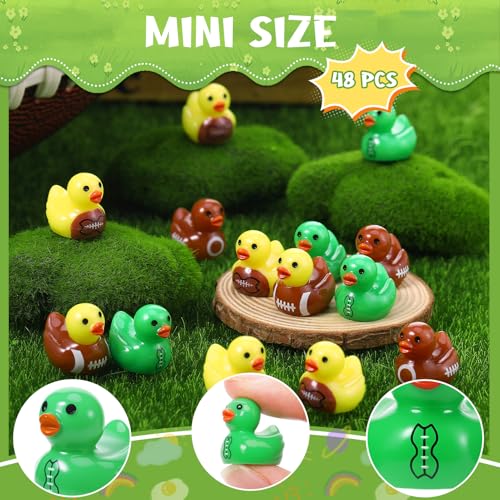 100 Pcs Mini Football Resin Ducks - Sports Themed Party Favors & Decor