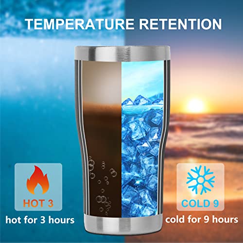 20oz Stainless Steel Insulated Travel Mug with Lid - Black, Pack of 12