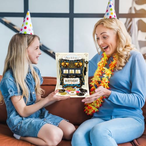 D4DREAM 3D Happy Birthday Pop Up Card - Casino Jackpot Design