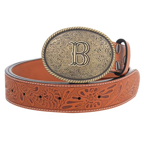 Custom Western Belt Buckle for Men & Women - Initials A-Z
