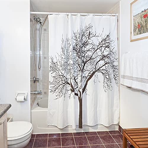 Jetec Shower Curtain Track Gliders and Hooks Set, White, 60-Piece Pack