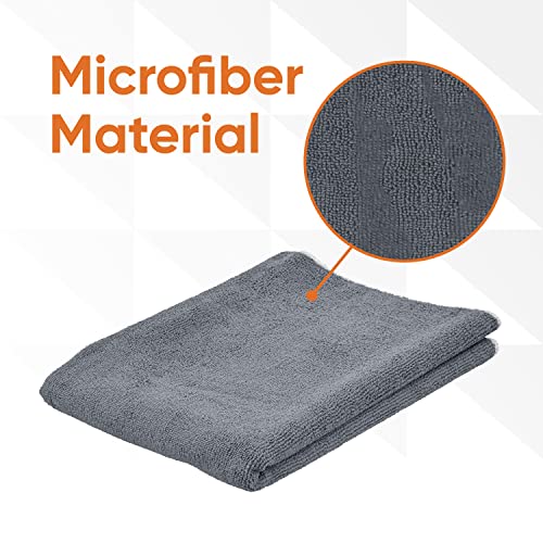 Superio Microfiber Floor Cleaning Cloth - Grey, 20x30 Inches, Extra Large, Scratch-Free, Multi-Purpose Mop Towel