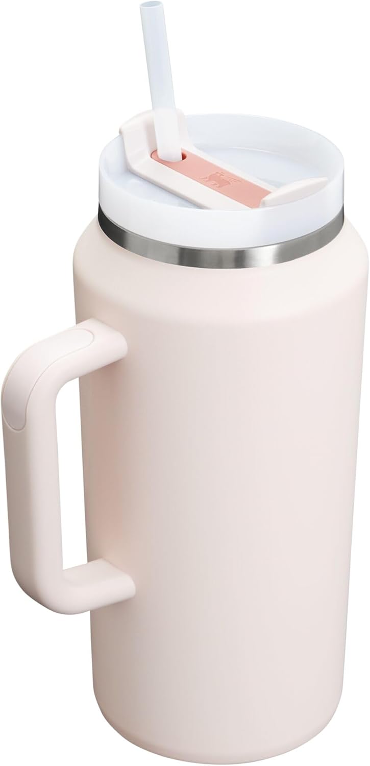 STANLEY Quencher H2.0 Tumbler - 64 oz Insulated Stainless Steel Cup with Handle & Straw | Rose Quartz 2.0
