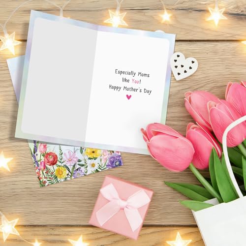 Ogeby Heartfelt Floral Mother's Day Card for Mom & Grandma