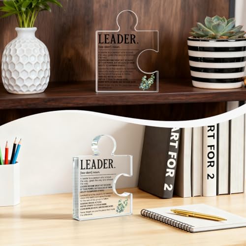 Leadership Gifts for Boss's Day - Acrylic Puzzle Piece Plaque