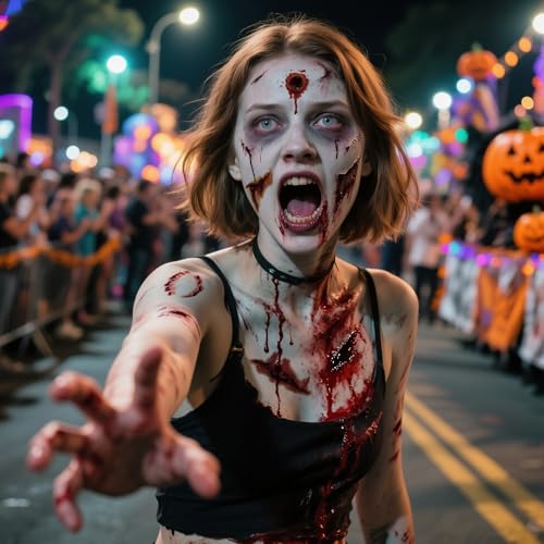 BESTOCEAN 18-Piece Fake Scar Temporary Tattoos for Halloween Zombie Makeup