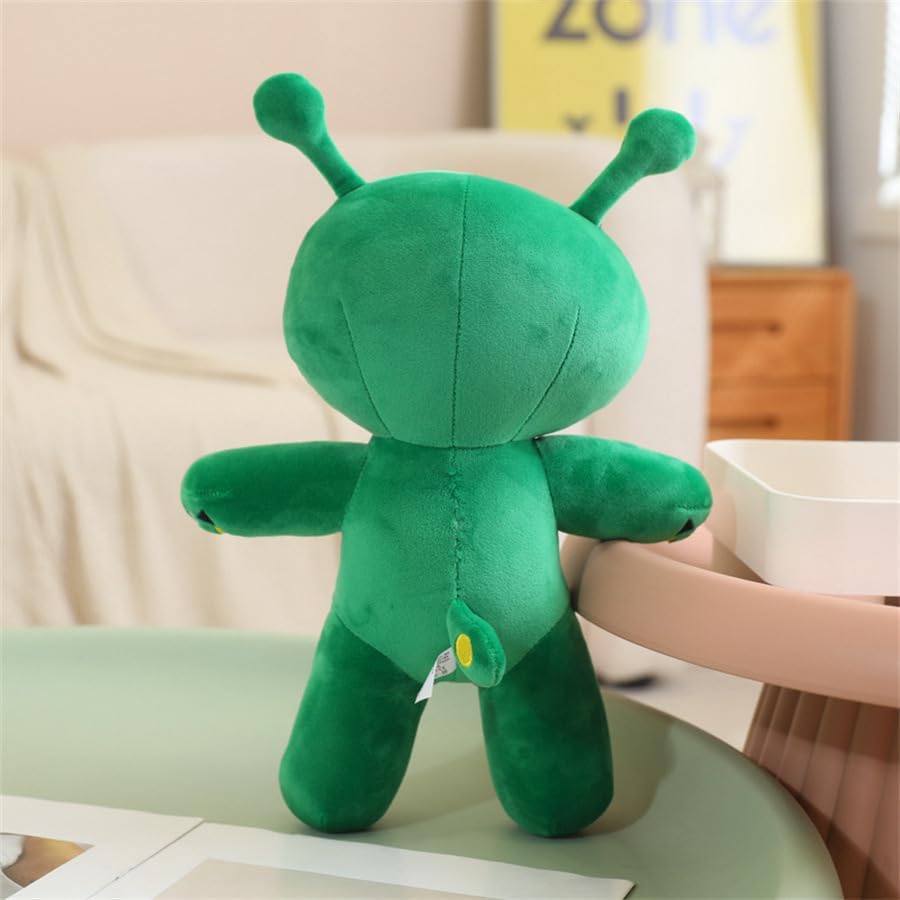 OSOCU 13.5in Adorable Green Alien Plush Toy - Ultra-Soft Stuffed Figure for Home & Room Decor | Perfect Gift for Sci-Fi Fans