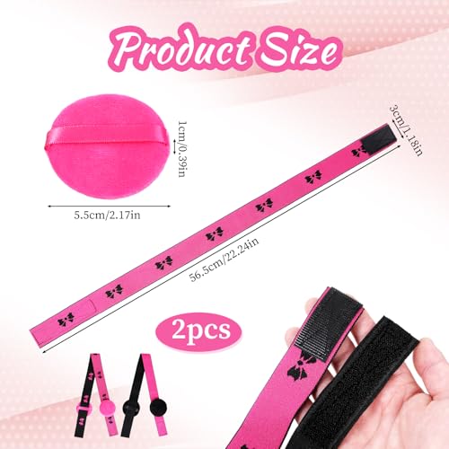 Adjustable Elastic Wig Band for Lace Front Wigs 2 Pcs Rose Red Bow