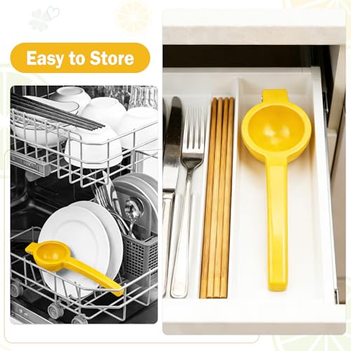 YC Kitchen Manual Lemon Juicer - Metal Handheld Citrus Squeezer for Lemons & Limes