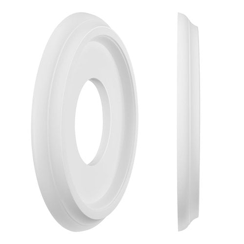 Canomo 2 Packs Molded Polyurethane Ceiling Medallion Chandelier Medallion for Light Fixtures and Ceiling Fans, 10"OD x 4"ID, Matte White