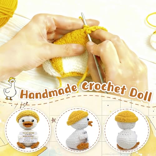 Handmade Positive Goose Crochet Doll for Sisters & Friends