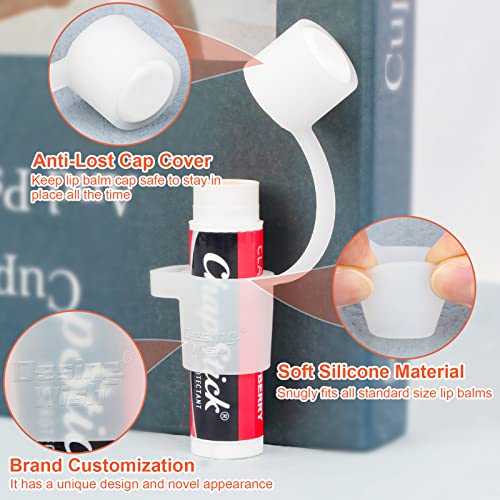Silicone Chapstick Holder Keychain with Cap Cover & Wrist Lanyard