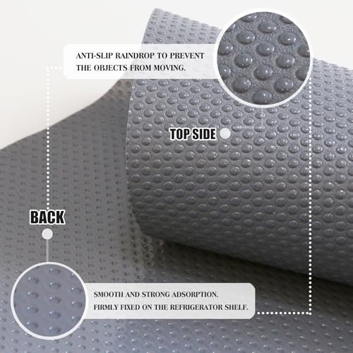 Daixers 10-Piece Washable Refrigerator Shelf Liners - Grey EVA Mats